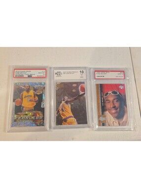 Kobe Bryant 2019 Prizm Fearless Card, 1996 skybox and upper deck rookie rc lot